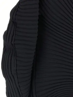 'KNIT (AS IT IS)' top 100% polyester ISSEY MIYAKE Black