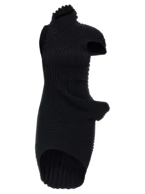 'KNIT (AS IT IS)' dress ISSEY MIYAKE Black