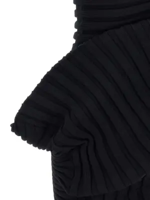 'KNIT (AS IT IS)' dress 100% polyester ISSEY MIYAKE Black