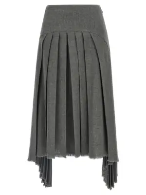 Pleated skirt JIL SANDER Gray