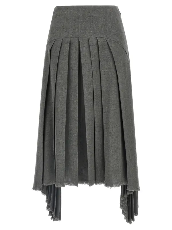 Pleated skirt JIL SANDER Gray