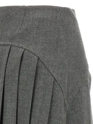 Pleated skirt 100% wool JIL SANDER Gray