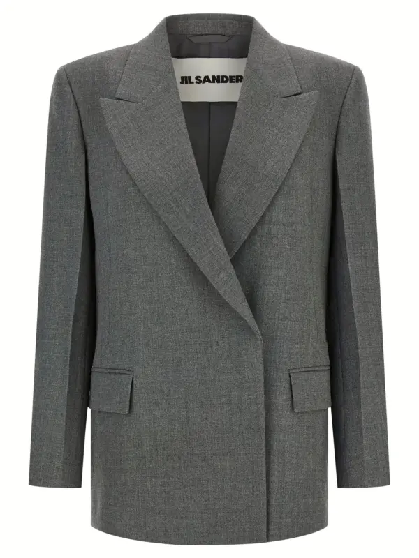 Wool blazer JIL SANDER Gray