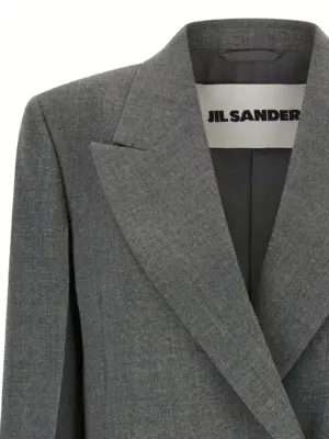 Wool blazer Woman JIL SANDER Gray