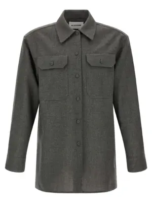 Canvas shirt JIL SANDER Gray