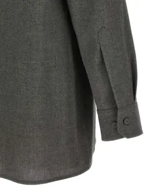 Canvas shirt 100% wool JIL SANDER Gray