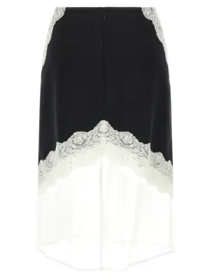 Organza lace wool skirt J03MA0257J41557001 JIL SANDER White/Black