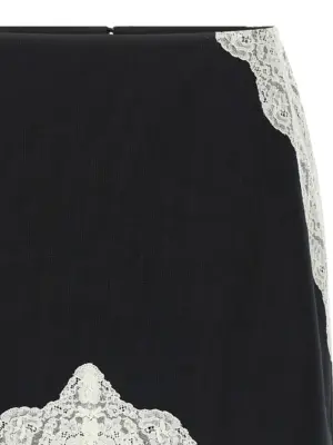 Organza lace wool skirt Woman JIL SANDER White/Black