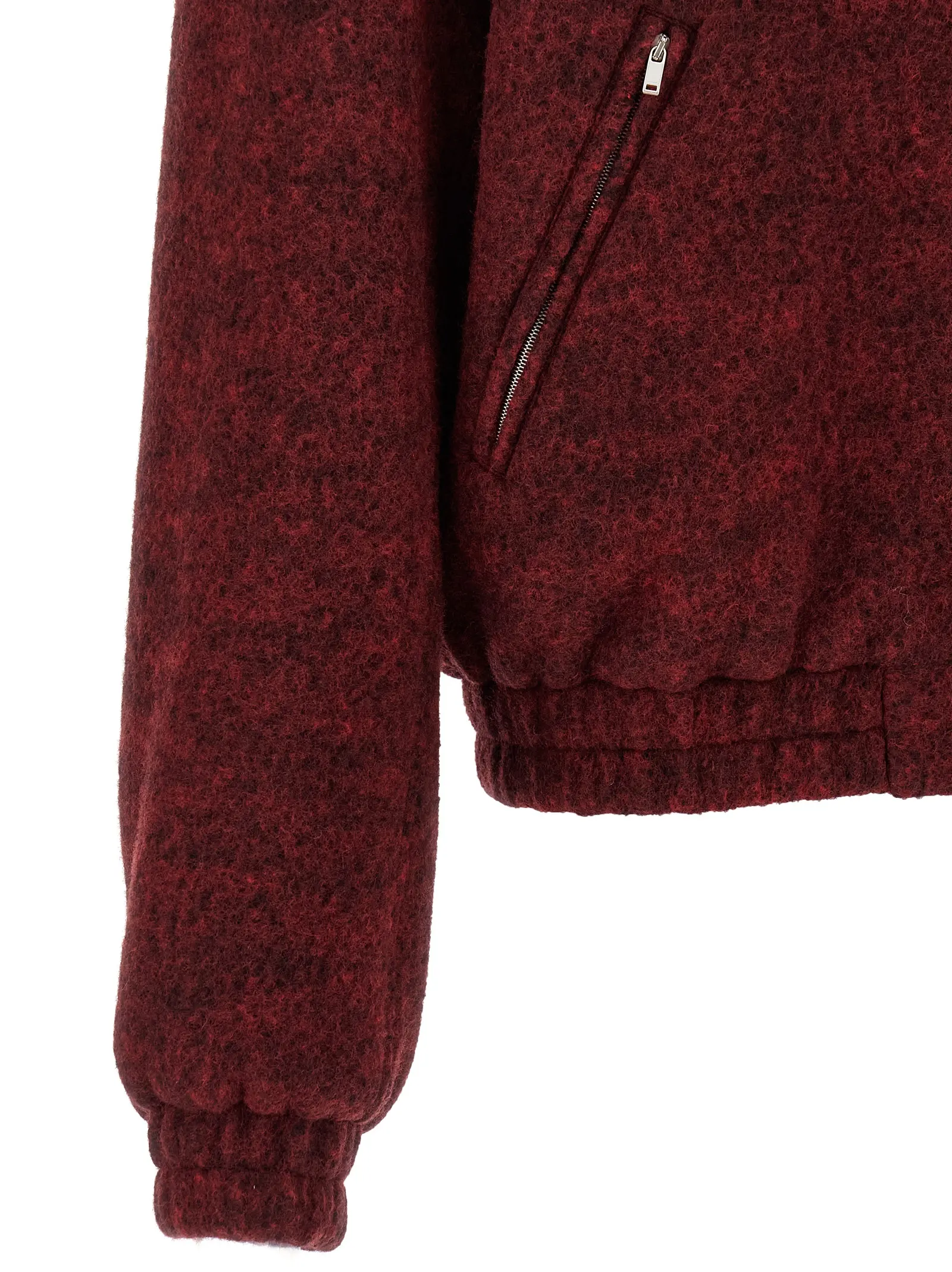 Бомбер Jil Sander Mélange wool Бордовий 4 Mélange wool bomber jacket 85% wool