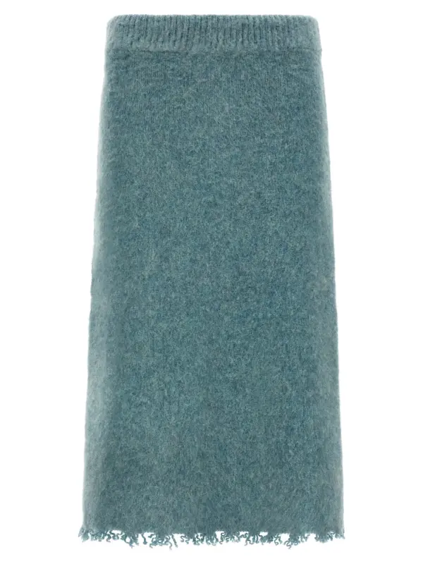 Wool knit skirt JIL SANDER Light Blue