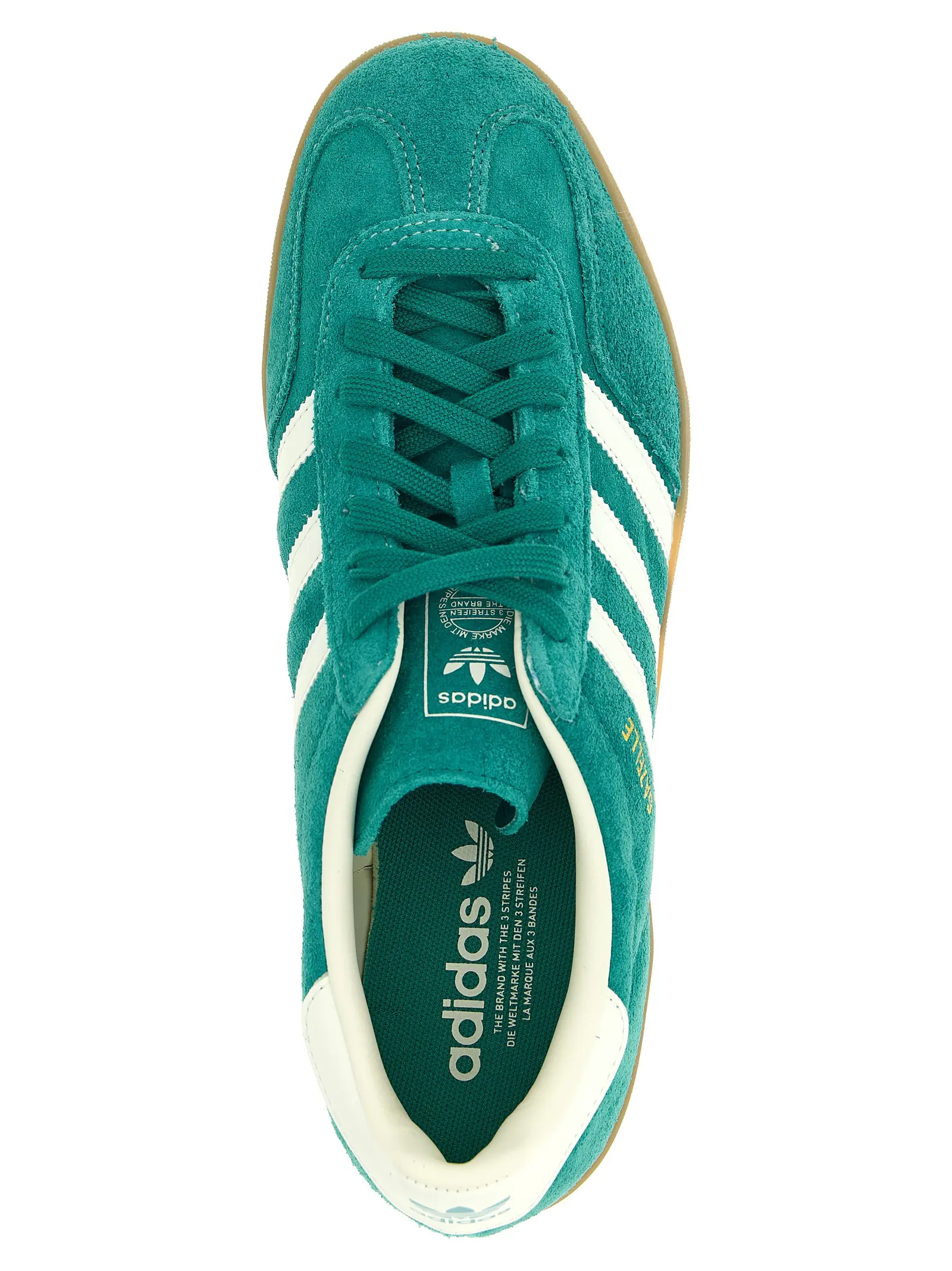 Кросівки Adidas Originals Gazelle Indoor Зелені 4 'Gazelle Indoor' sneakers 100% calfskin leather (Bos Taurus) ADIDAS ORIGINALS Green