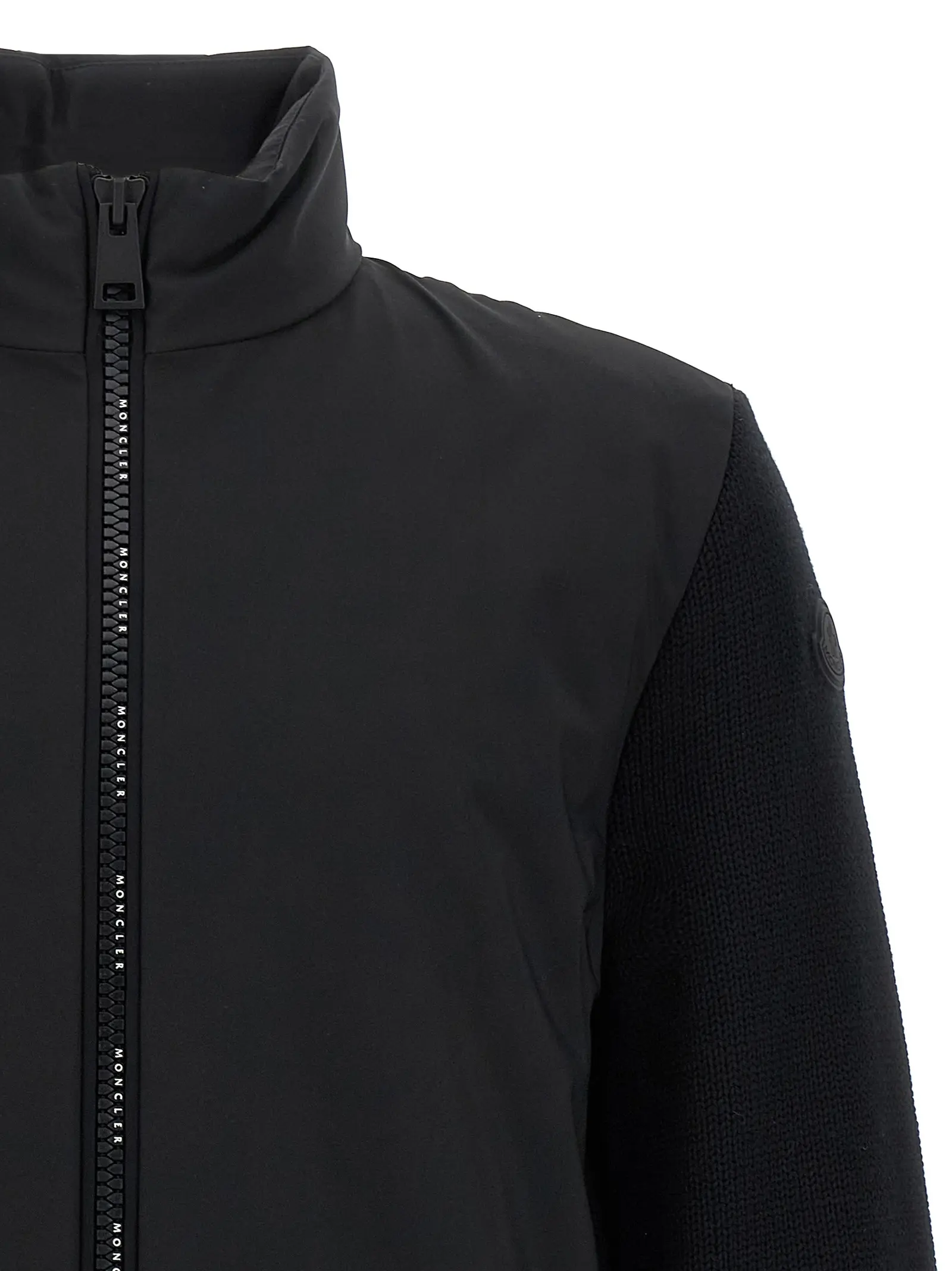 Кардиган Moncler Matt effect Чорний 3 Matt effect cardigan Man MONCLER Black