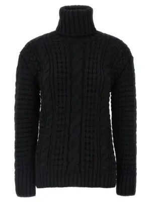 Moncler x Edward Enninful tricot turtleneck sweater MONCLER GENIUS Black