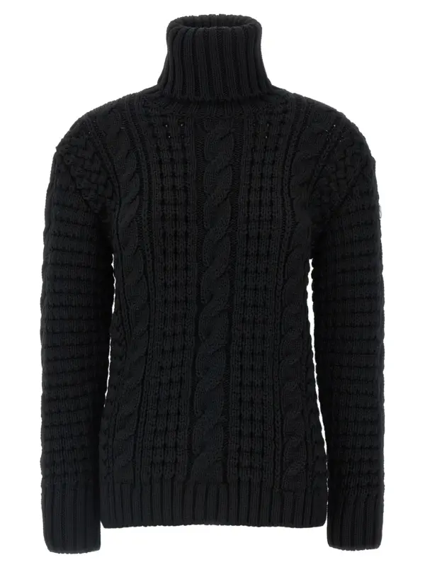 Moncler x Edward Enninful tricot turtleneck sweater MONCLER GENIUS Black