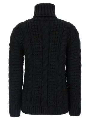 Moncler x Edward Enninful tricot turtleneck sweater K24039F00002M6727999 MONCLER GENIUS Black