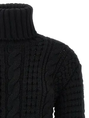 Moncler x Edward Enninful tricot turtleneck sweater Woman MONCLER GENIUS Black