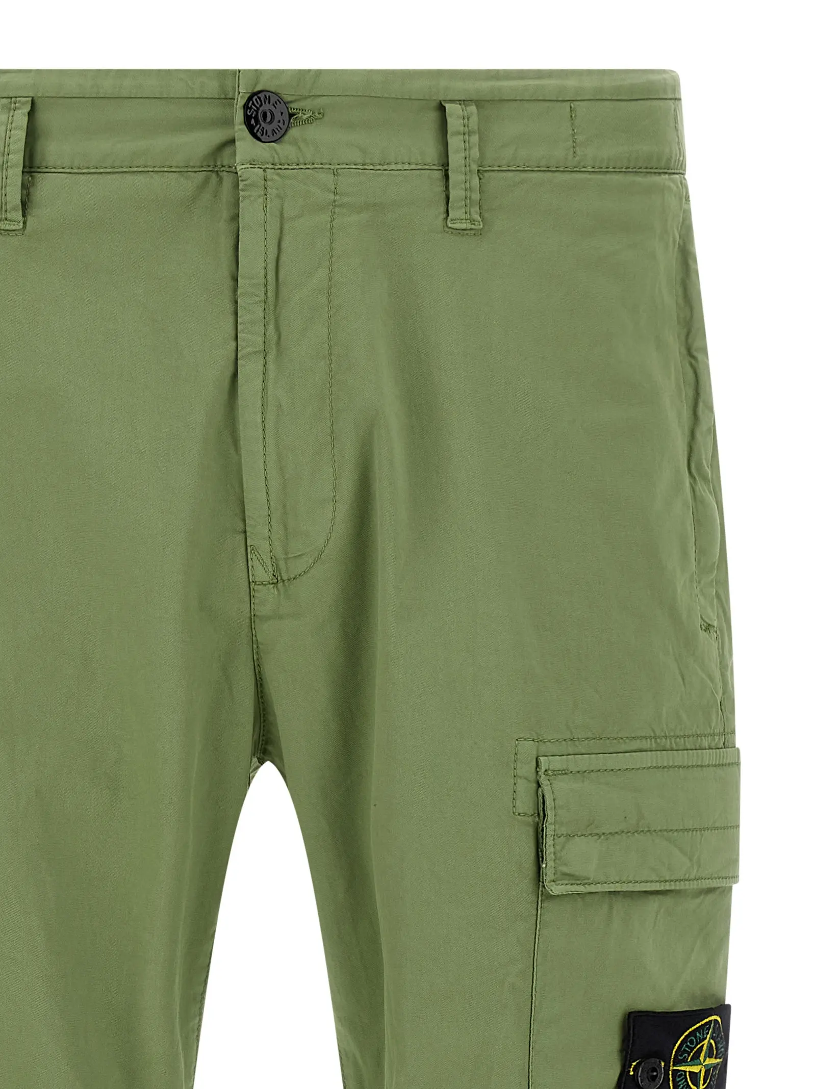 Штани Stone Island Logo badge cargo Зелені 3 Logo badge cargo pants Man STONE ISLAND Green
