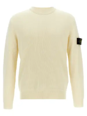 Ribbed wool sweater STONE ISLAND White