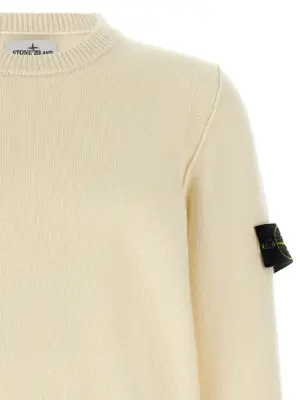 Logo badge sweater Man STONE ISLAND White
