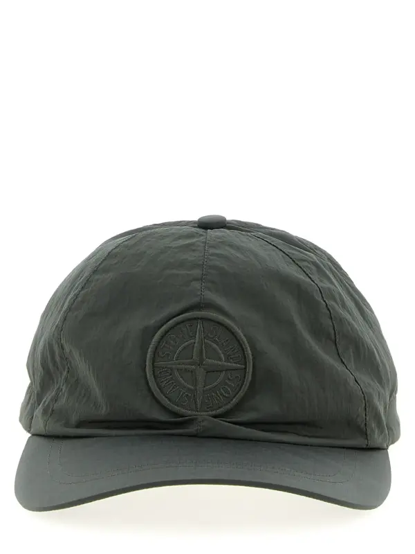 Logo patch cap STONE ISLAND Green