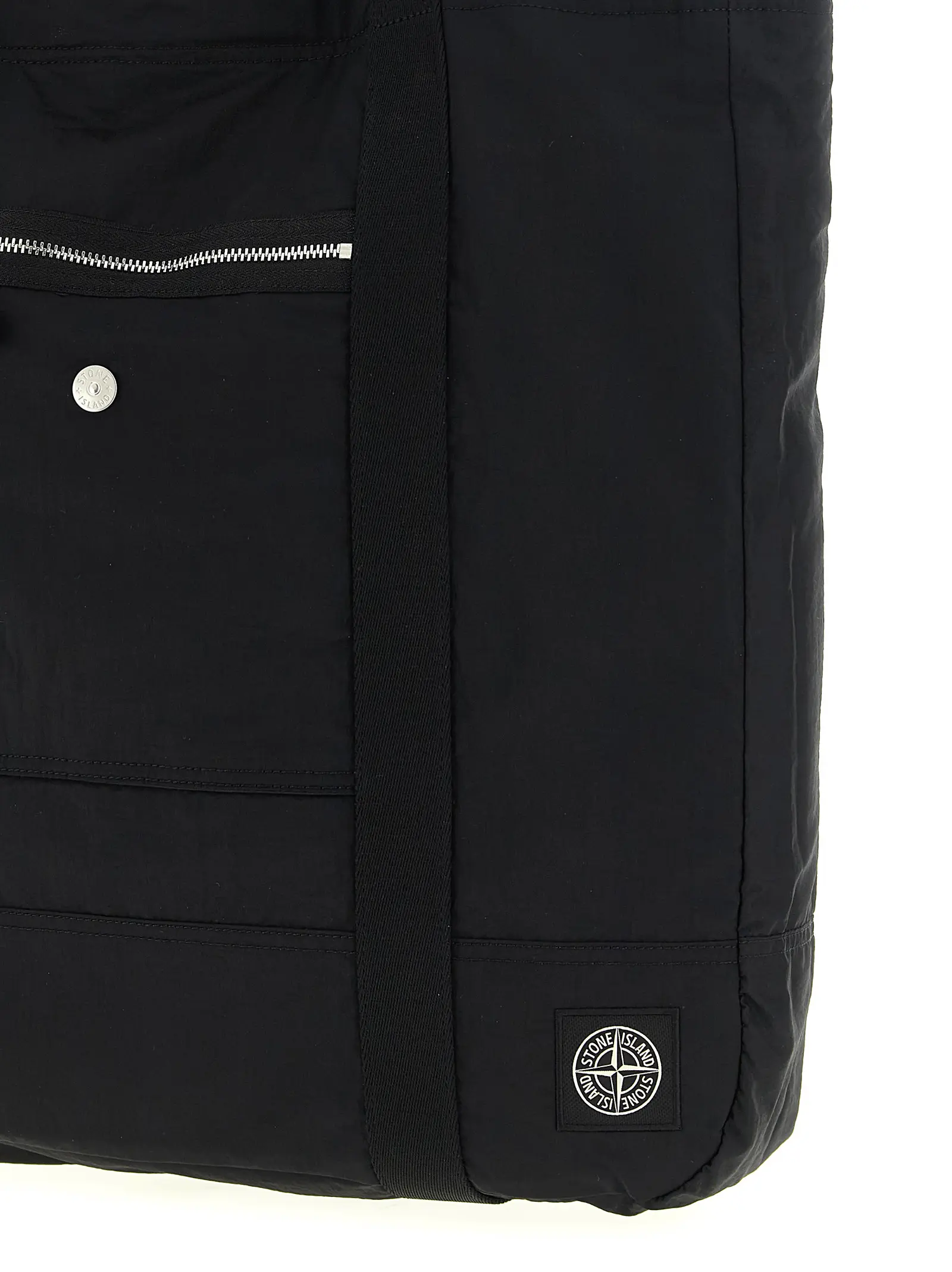 Сумка шопер Stone Island Logo patch Чорна 3 Logo patch shopping bag Man STONE ISLAND Black
