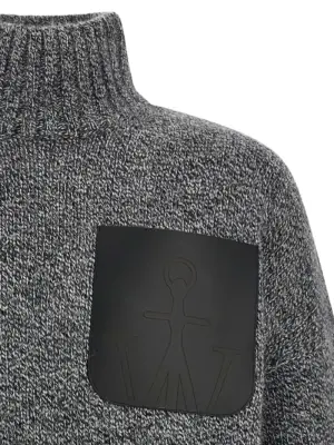'Leather Patch Pocket' sweater Man J.W.ANDERSON Gray