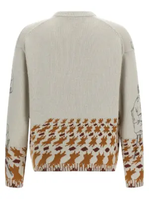 Jacquard pattern sweater KW1439YN0373943 J.W.ANDERSON Gray