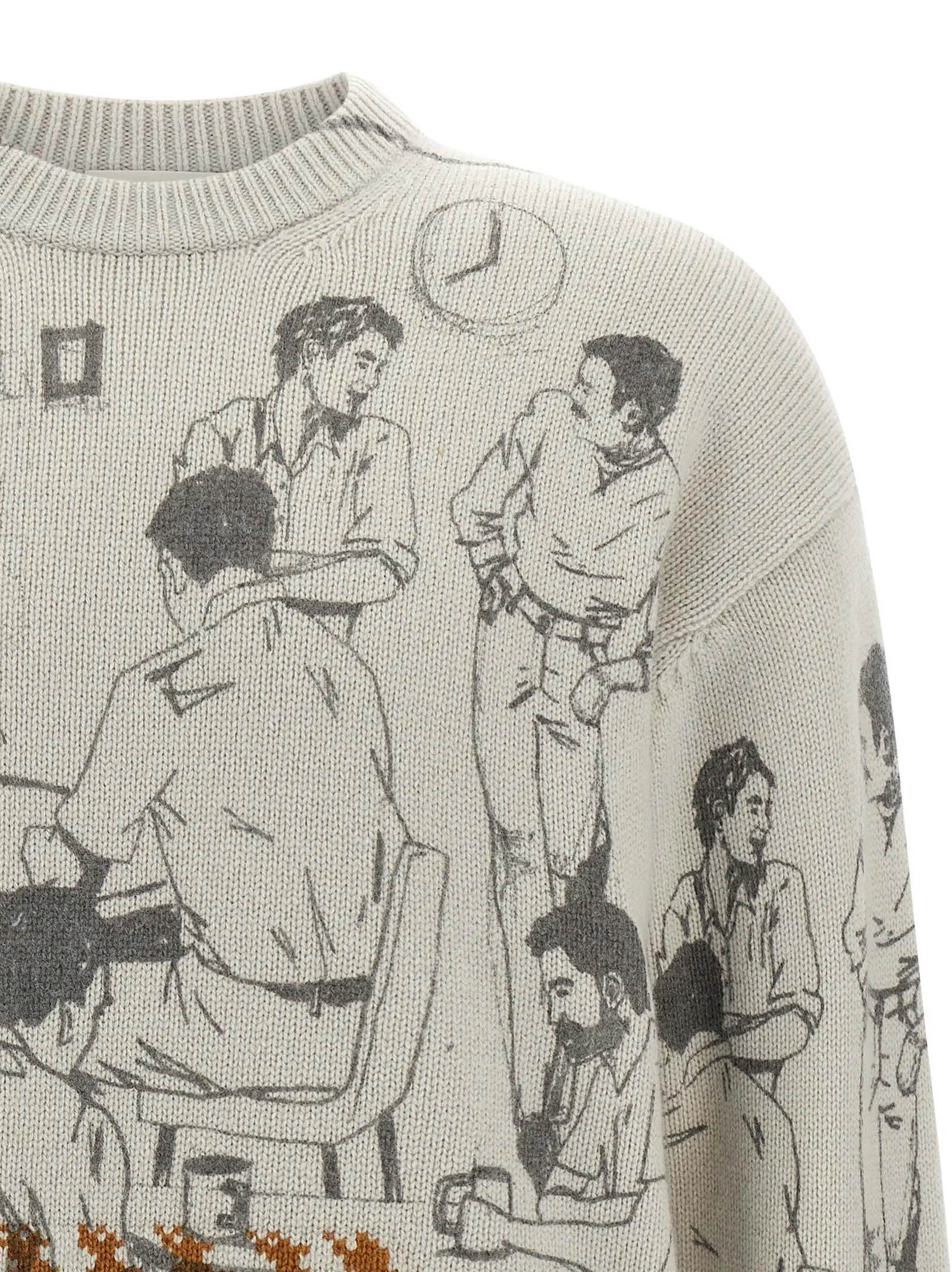 Светр J. W. Anderson Jacquard pattern Сірий 3 Jacquard pattern sweater Man J.W.ANDERSON Gray