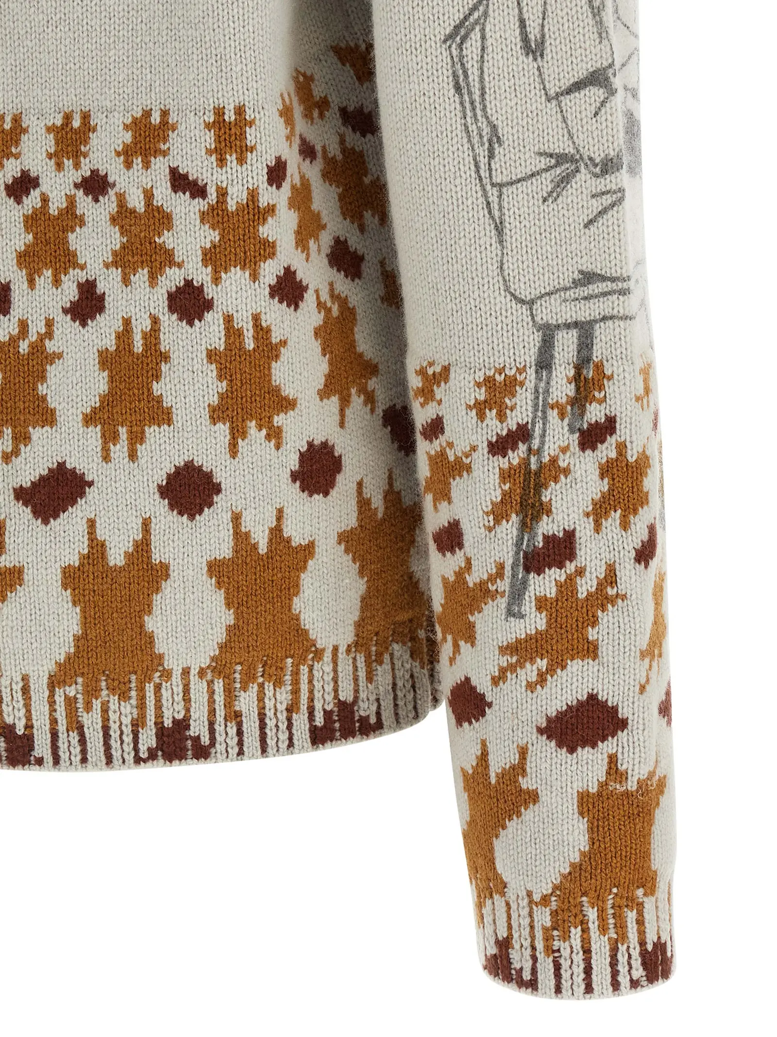 Светр J. W. Anderson Jacquard pattern Сірий 4 Jacquard pattern sweater 80% lamb wool