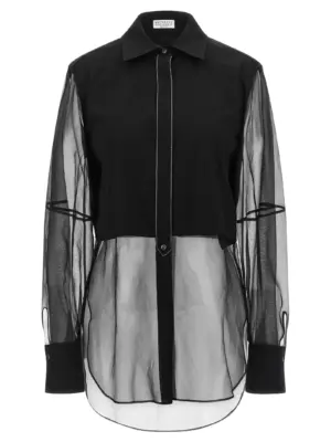 'Shiny Trims' shirt BRUNELLO CUCINELLI Black