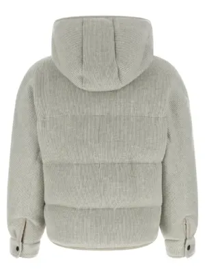 Lame wool down jacket M01ET7728CCW76 BRUNELLO CUCINELLI Silver