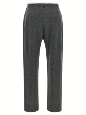English ribbed trousers M16222799CUA25 BRUNELLO CUCINELLI Gray