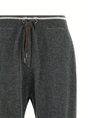 English ribbed trousers Woman BRUNELLO CUCINELLI Gray