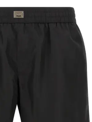 Logo plaque swimsuit Man DOLCE & GABBANA Black