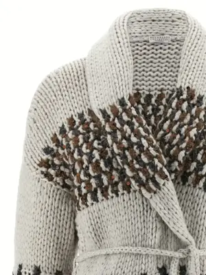 'OPERA Prince of Wales' cardigan Woman BRUNELLO CUCINELLI Multicolor