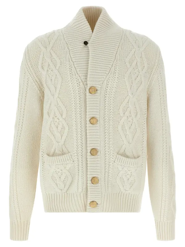 Cashmere cardigan BRUNELLO CUCINELLI White
