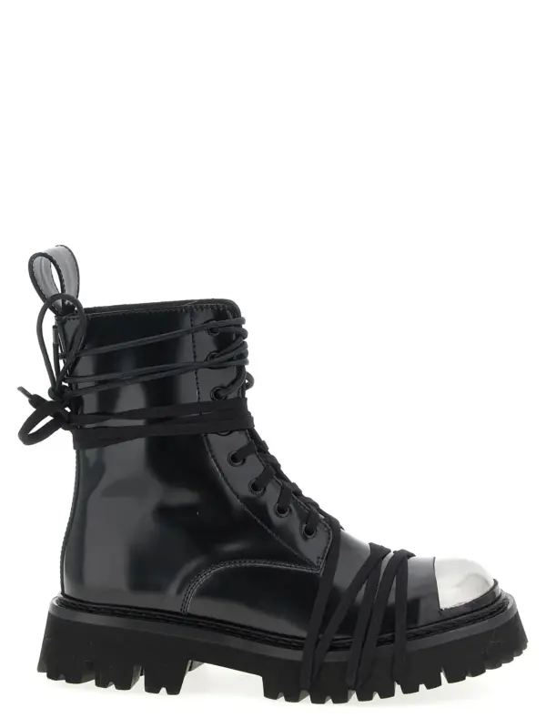 'Combat' combat boots MOSCHINO Black