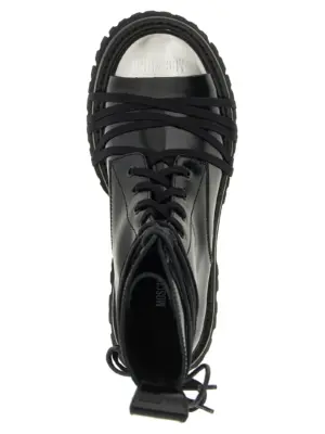 'Combat' combat boots 100% calfskin leather (Bos Taurus) MOSCHINO Black
