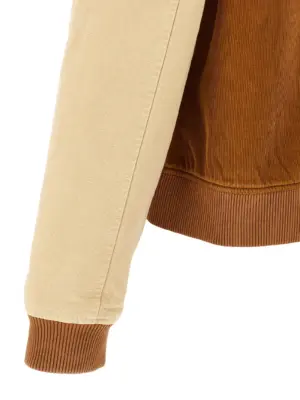 'Homecoming' bomber jacket 100% cotton WALES BONNER Brown