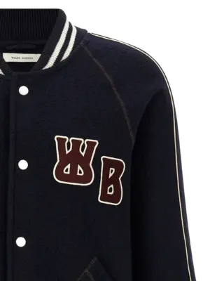 'The October Varsity' bomber jacket Man WALES BONNER Blue