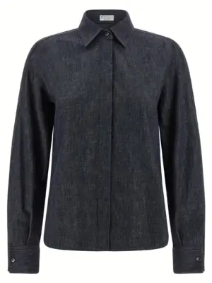 Monile denim shirt BRUNELLO CUCINELLI Blue