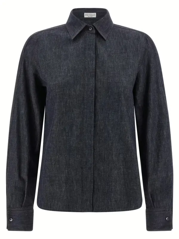 Monile denim shirt BRUNELLO CUCINELLI Blue