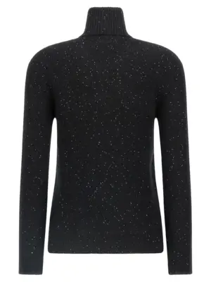 Sequin turtleneck sweater MAD215F066D296825 FABIANA FILIPPI Black