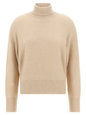 Sequin turtleneck sweater FABIANA FILIPPI Beige