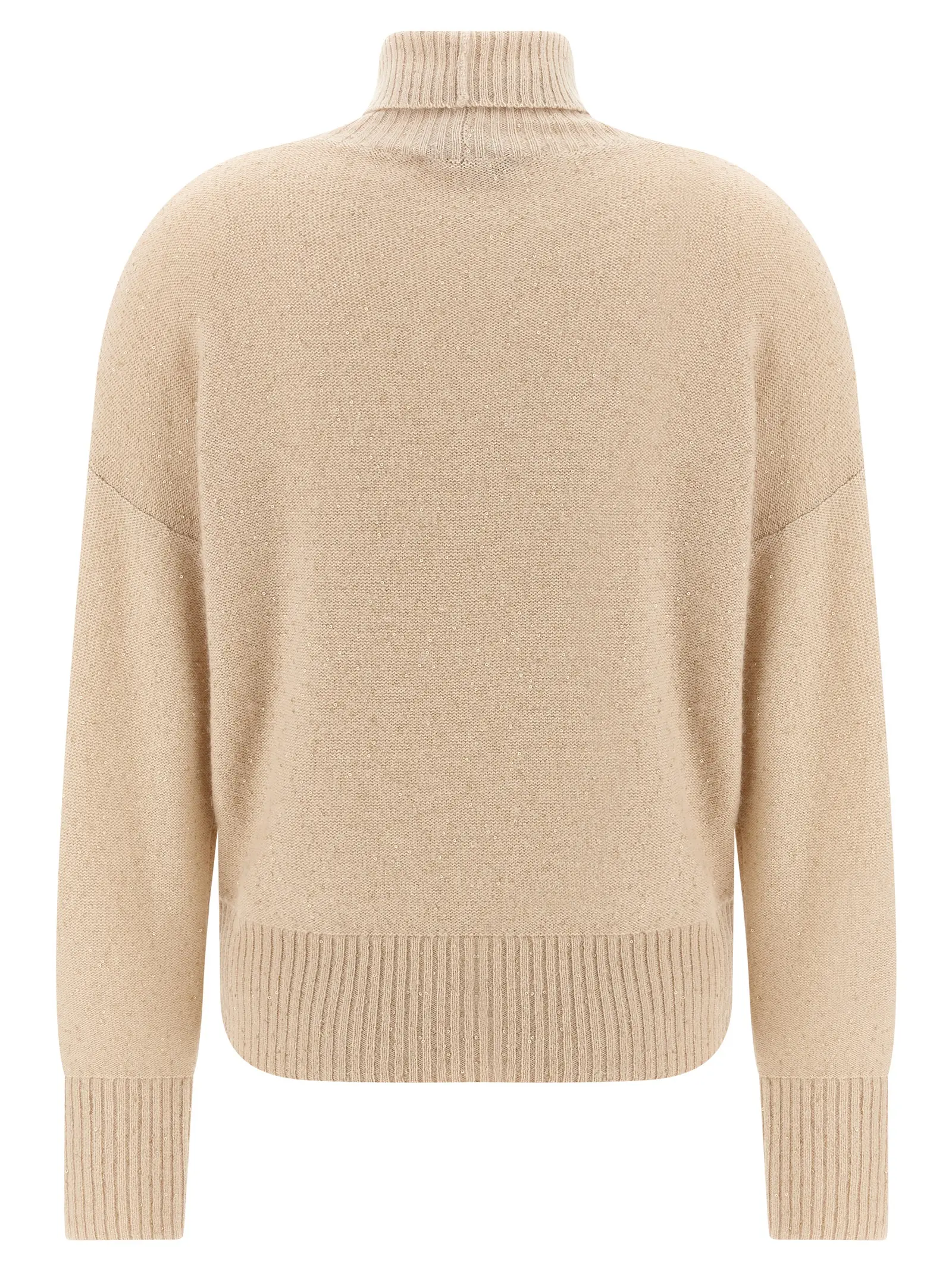 Светр водолазка Sequin Fabiana Filippi Бежевий 2 Sequin turtleneck sweater MAD225F528D2960158 FABIANA FILIPPI Beige