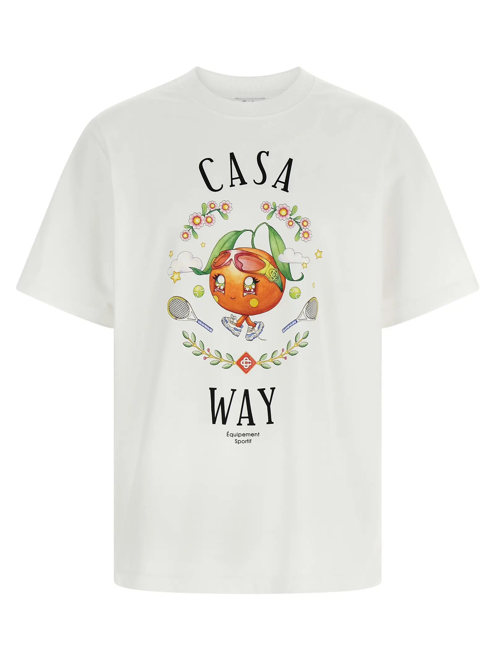 Футболка Casablanca Casa Way Orange Mascot Біла 1 'Casa Way Orange Mascot' T-shirt CASABLANCA White