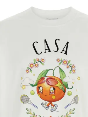 'Casa Way Orange Mascot' T-shirt Man CASABLANCA White