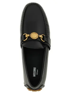 'Penny' loafers 100% leather MOSCHINO Black