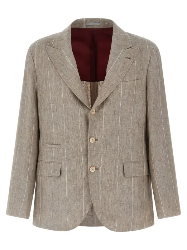 Striped blazer BRUNELLO CUCINELLI Multicolor