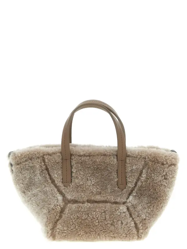 'BC Duo' mini handbag BRUNELLO CUCINELLI Gray